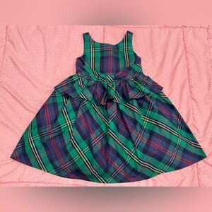 4, Janie and Jack Green and Blue Plaid Dress